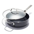 thumbnail image 1 of OXO Agility Series 5QT Saute Pan with Lid Ceramic Nonstick Cookware PFAS-Free Induction Suitable Quick Even Heating Stainless Steel Handles Chip-Free Rims Dishwasher and Oven Safe Black, 1 of 5