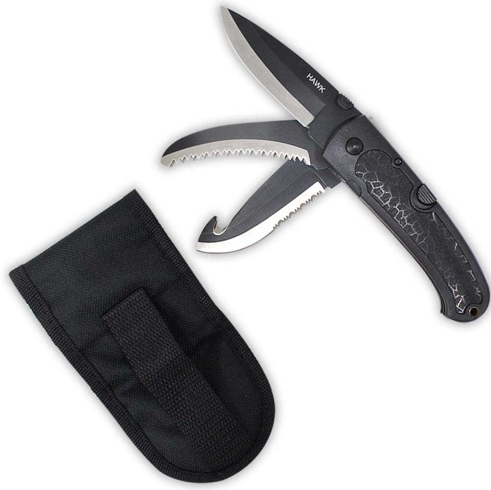 Triple Blade Lock Knife (Hawk PK70592)