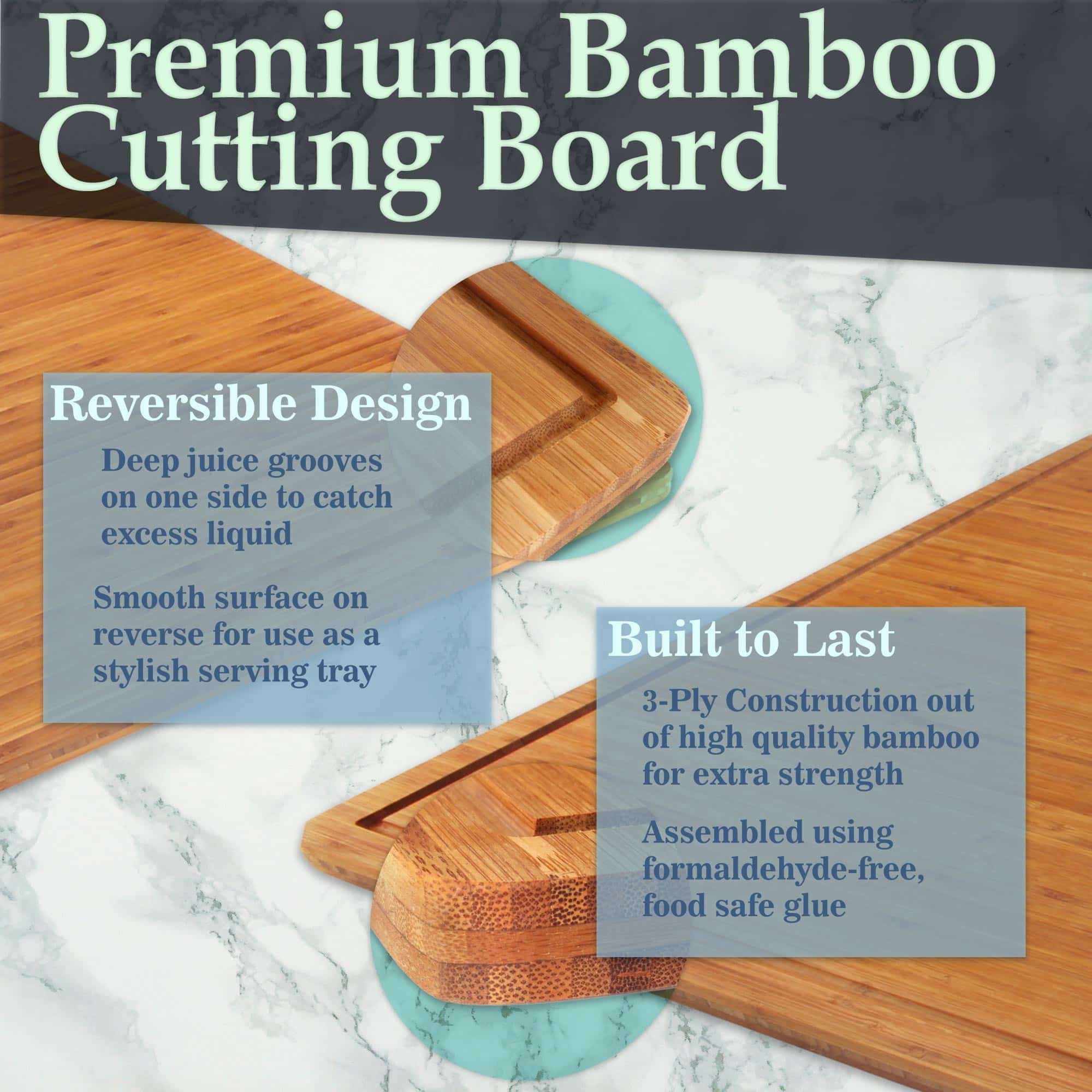 Kona Thin Cutting Board - Bamboo