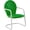 Green Gloss, variant on Maykoosh Retro Renaissance Outdoor Metal Armchair With White Gloss Finish Legs, Green Gloss Seat Finish, Retro Patio Furniture, Powder-Coated Finish, 28.20 x 22.00 x 33.25 Inch