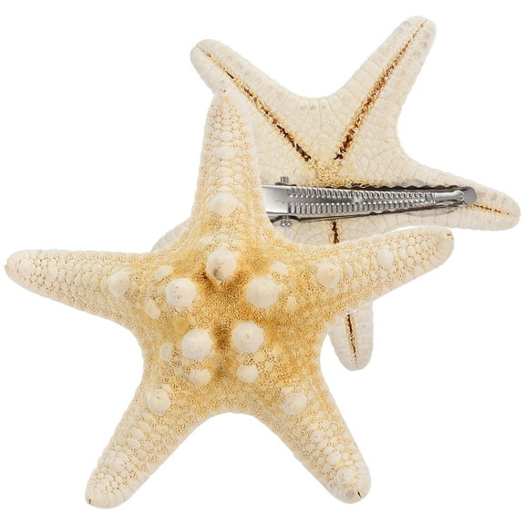 Raindrops 10Pack Handmade Five-Pointed Sea Star Hair Clip Beige Color Kindergarten Hair Accessories