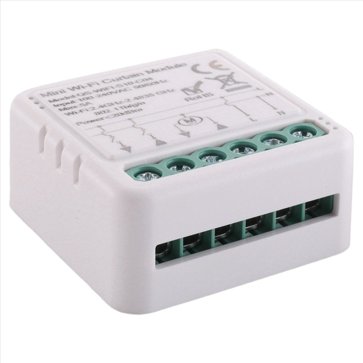 5X Tuya Smart WiFi Curtain Switch Module for Roller Shutter Electric Motor Smart Life APP Remote Control,5 x Smart Curtain Module,White