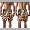 thumbnail image 3 of luoweisi Men's Beach Shorts Quick Dry Swim Trunks with Mesh Lining Easter Rabbit S, 3 of 5