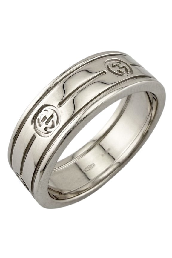 Pre-Owned Gucci Interlocking Ring, 1, 18k Gold, Women's