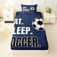 thumbnail image 3 of Erosebridal Football Boys Twin Sheet Sets,Soccer Ball Games Bedding For Boys Tees 3 Pieces, 3 of 6