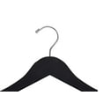 thumbnail image 2 of NAHANCO 17” Flat Wooden Suit Hanger With Stationary Pant Bar, Black Gloss - 20/CTN., 2 of 3