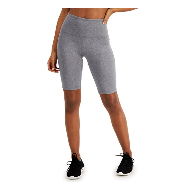 IDEOLOGY Womens Gray Stretch Moisture Wicking Upf 50 Flat Seams Heather Active  Wear High Waist Shorts XL 