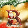 thumbnail image 2 of Moocorvic 26 Initial Letters Christmas Ornaments, Personalized Santa Claus Alphabet Christmas Tree Decorations Indoor Home Party Gifts(B), 2 of 7