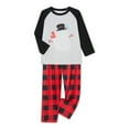 thumbnail image 4 of Christmas Family Pajamas Matching Set Hat Print Long Sleeve Tops and Plaid Pants Loungewear Soft Sleepwear, 4 of 10