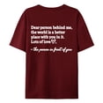 thumbnail image 6 of Graphic Tees for Women T-Shirts Casual Short Sleeve Round Neck Tee with Printed Design for Everyday Wear ( Women's T-Shirts) Red XL, 6 of 6
