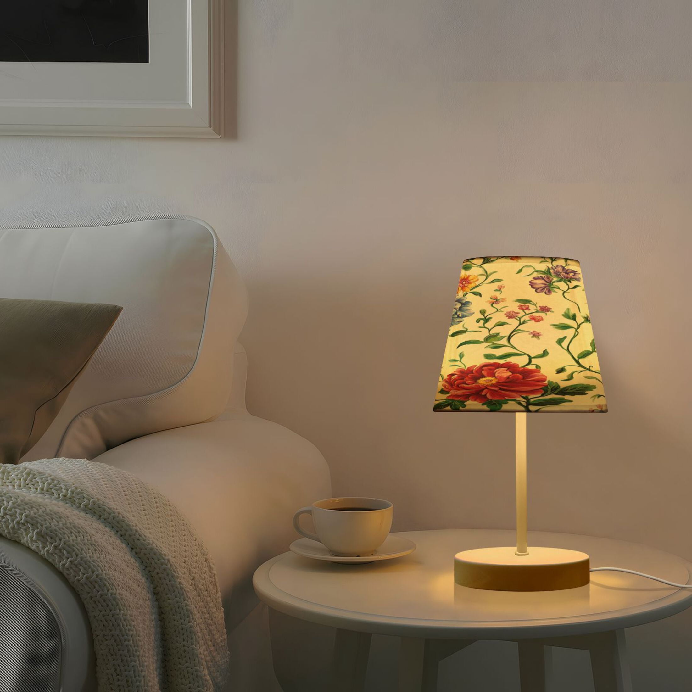 Table Lamp Small 5.9x10.8 Inches Table Lamps Night Light Tools & Home Improvement Bedroom Lamp Guest Room Lamp Study Lamp Office Lamp Beautiful Oil Flower Pattern
