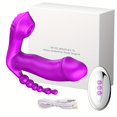 thumbnail image 1 of 1pc Rechargeable Butterfly Vibrator with G-Spot and Clitoral Stimulation - 10 Frequency Vibration and Sucking Modes - Waterproof Silicone Adult Sex Toy, 1 of 4