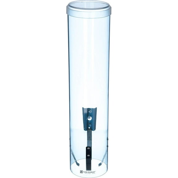 San Jamar C3260TBL Large Pull-Type Water Cup Dispenser, Translucent Blue