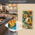 thumbnail image 5 of Yayeee Toggle Light Switch Wall Plate 1-Gang 4.5"x2.7" Home Decorative Outlet Cover, Stained Glass Sunflowers Pattern, 5 of 7