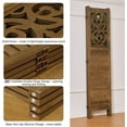 thumbnail image 2 of Folding Room Divider, 5.6Ft 4 Panels Wood Carved Privacy Screens, Free Assembled Freestanding Portable Reversible Functional Decorative Partition for Home Office Restaurant Bedroom (Brown), 2 of 9