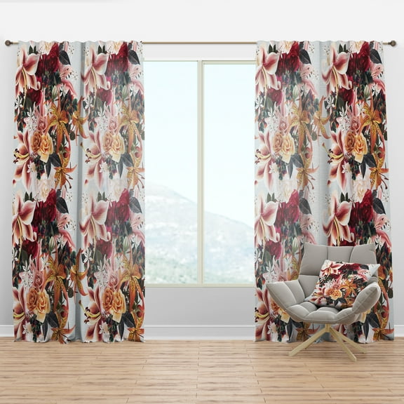 Designart 'Blossom Pink XII' Modern & Contemporary Curtain Panel