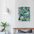 thumbnail image 4 of GOSMITH Canvas Wall Art Banana Leaf Tropical Green Leaves in The Pink Background 16x20 in / 12x16 in Decorative Painting 12x16 in, 4 of 5
