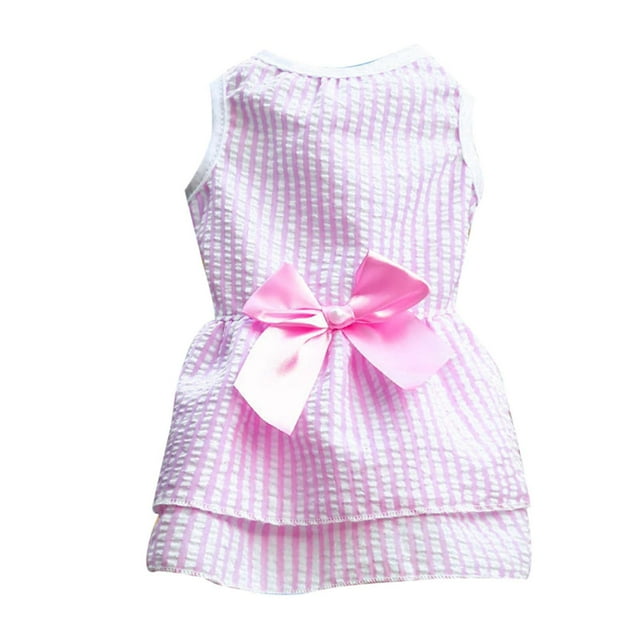 Stylish Seasonal Pet Dress with Classic Plaid and Stripes Design for Wedding and
