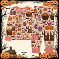 thumbnail image 2 of Halloween Pajamas Kids Size 4-5 Years Halloween Sleepwear Long Sleeve Top with Pants Soft Girls Pajama Set Orange, 2 of 3