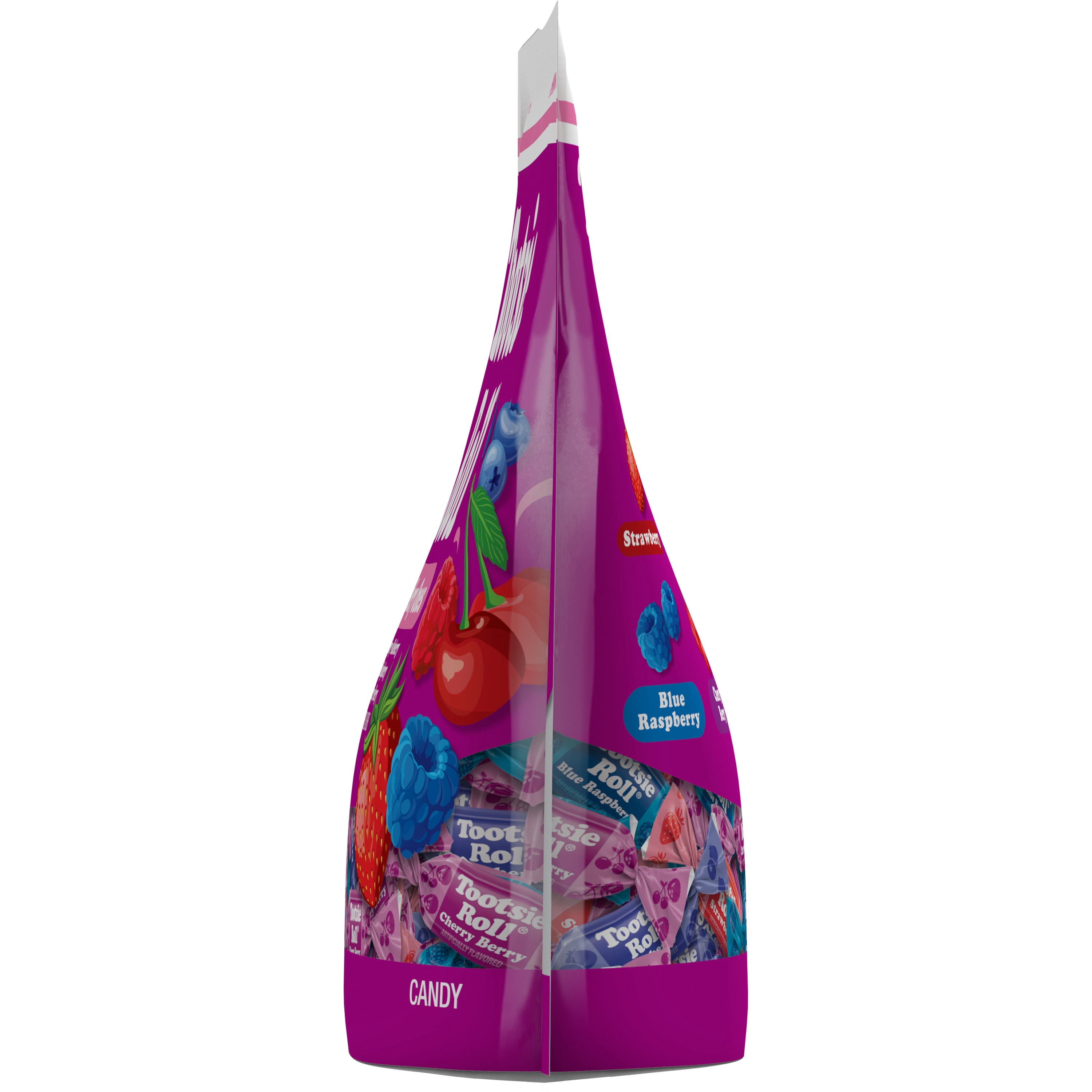 Tootsie Roll, The Berry Ones, Candy 14.37 oz. Bag. Peanut Free, Gluten Free. Contains Milk and Soy.