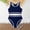 Navy, variant on Girls Swimsuit Size Xxl Chic Lace Up Bikini Swimsuit Set with Adjustable Straps 2 Piece Girls Bathing Suit