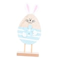 thumbnail image 4 of Adornos de conejito de Pascua, decoraciones de primavera para Pascua, obras de arte, manualidades, esculturas de animales Azul, 4 of 9