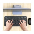 thumbnail image 3 of Bluetooth-compatible Keyboard Ultra Thin Mute Ergonomic Quick Response Typing Portable Rechargeable Office Wireless Keyboard for Laptop - Black, 3 of 5