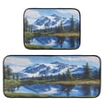 thumbnail image 2 of Kitchen Floor Mat 2 Sets Carpet Floor Mat Kitchen Mat Bathroom Mat Living Room Mat Bedroom Mat Absorbent Delicate Fabric No Ball Mountain Snow View, 2 of 7