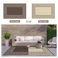 thumbnail image 2 of DEORAB 6'x9' Outdoor Rugs Waterproof Patio Reversible Plastic Carpet Camping Outside Mat,Coffee & Brown, 2 of 8