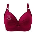 thumbnail image 2 of WCJM Red Bras For Women No Underwire Adjustable Bras Full Coverage Support Bralette Plus Size Everyday Bra, 2 of 6