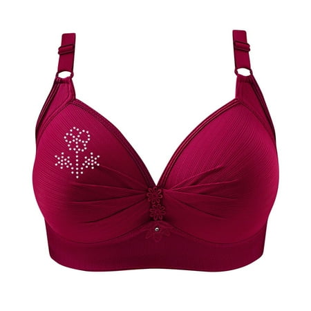 Weikingp Bras for Women  Bras for Women No Underwire Adjustable Bras Full Coverage Support Bralette Plus Size Everyday Bra Push Up Bra Plus Size Lingerie Clearance Red 2Xl