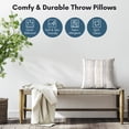 thumbnail image 2 of Americanflat 18"x18" Striped Pattern Throw Pillow with Premium Polyester - Cream, 2 of 8