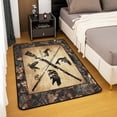 thumbnail image 2 of Cabin Hunting Animal Area Rug 5x7 for Bedroom Living Room Playroom,Elk Deer Moose Bear Fish Carpet,Farmhouse Animal Decorative Rug Non Shedding,Patchwork Camo Indoor Floor Mat Non Slip, 2 of 4