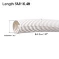 thumbnail image 2 of Split Wire Loom Tubing PE Corrugated Pipe Conduit 5M/16.4ft Length 36x42.5mm White for Wire Cable, 2 of 5
