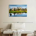 thumbnail image 2 of Elephant Stock Grand Teton Reflection Wall Art - Horizontal Canvas Wall Art - Living Room Wall Decor - Nature Canvas - Green And Blue Decor - 36" x 24", 2 of 8