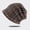 brown, variant on Unisex Multicolor Stripe Slouch Beanie, Lightweight Knit Pullover Hat
