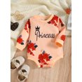 thumbnail image 3 of Bagilaanoe Newborn Baby Girl Romper Sweatshirt Long Sleeve Bodysuit Flower Print Pullover 3M 6M 9M 12M Infant Casual Tee Tops, 3 of 9