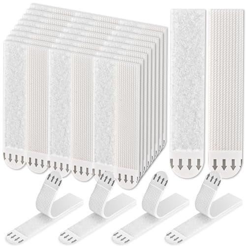 Picture Hanging Strips, 24 Pairs (48 Strips) Heavy Duty Large Picture Hanging Strips, Hang Pictures on The Wall Without Nails, Use to Hang Picture Frames and Christmas Hooks for Hanging Pictures white