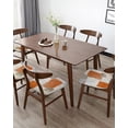 thumbnail image 3 of Orange Brown Grey Beige Chair Seat Covers for Dinning Room 6 Pack, Modern Abstract Art Oil Painting Burnt Orange Comfortable Stretch Chair Slipcovers Cushion Protector for Banquet Kitchen, 3 of 6
