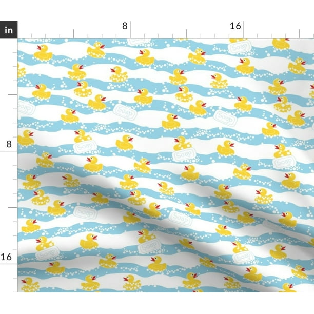Rubber Duck Bathroom Baby Nursery Decor Bath Fabric Printed by