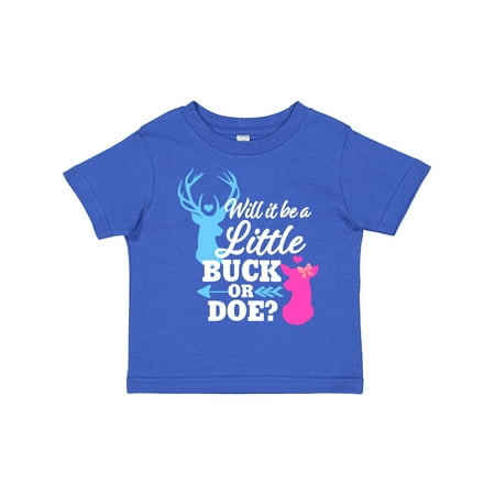 

Inktastic Gender Reveal Will It Be a Little Buck or Doe Gift Toddler Toddler Girl T-Shirt