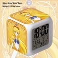 thumbnail image 4 of New cartoon anime Sailor Moon cool print alarm clock, colorful glowing night light, student bedside alarm clock, night light bedside clock, birthday gift, 4 of 5