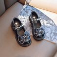 thumbnail image 7 of Otqutp Soft Sole Flower Girls Shoes Fashion Spring Summer Children Casual Shoes Girls Leather Shoes Dress Shoes Thick Sole Pearl Sequins Bowknot Solid Color Buckle, 7 of 7