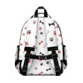 thumbnail image 3 of Dog Paw Print and Bones Multicolor Cute School Backpack Bag for School with Padded Back and Adjustable Shoulder Straps 15.25"x11.5"x5.25", 3 of 5