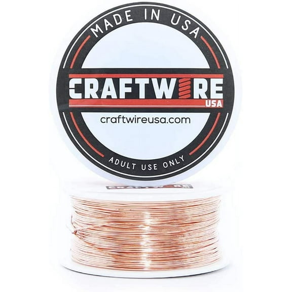 Solid Bare Copper Wire Round, Bright, Dead Soft & Half Hard 50 Feet, Choose from 10 to 30 Gauge