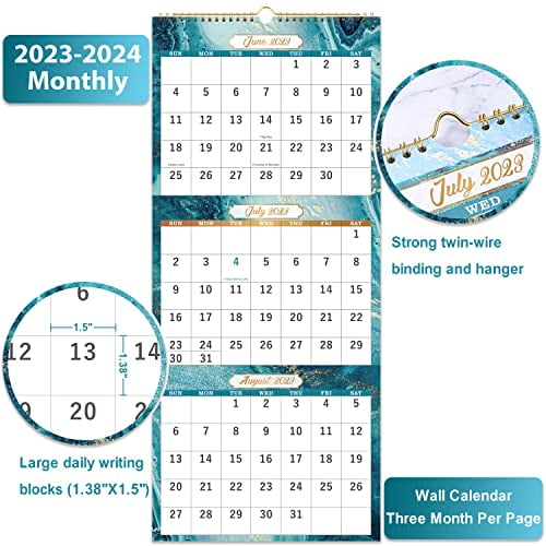 2023 Wall Calendar - 3-Month Display Vertical Calendar 2023, 2023 Calendar,  11" x 26", Large, Lay- Flat, December 2022 - January 2024, Perfect for Your  Busy Schedule - Walmart.com