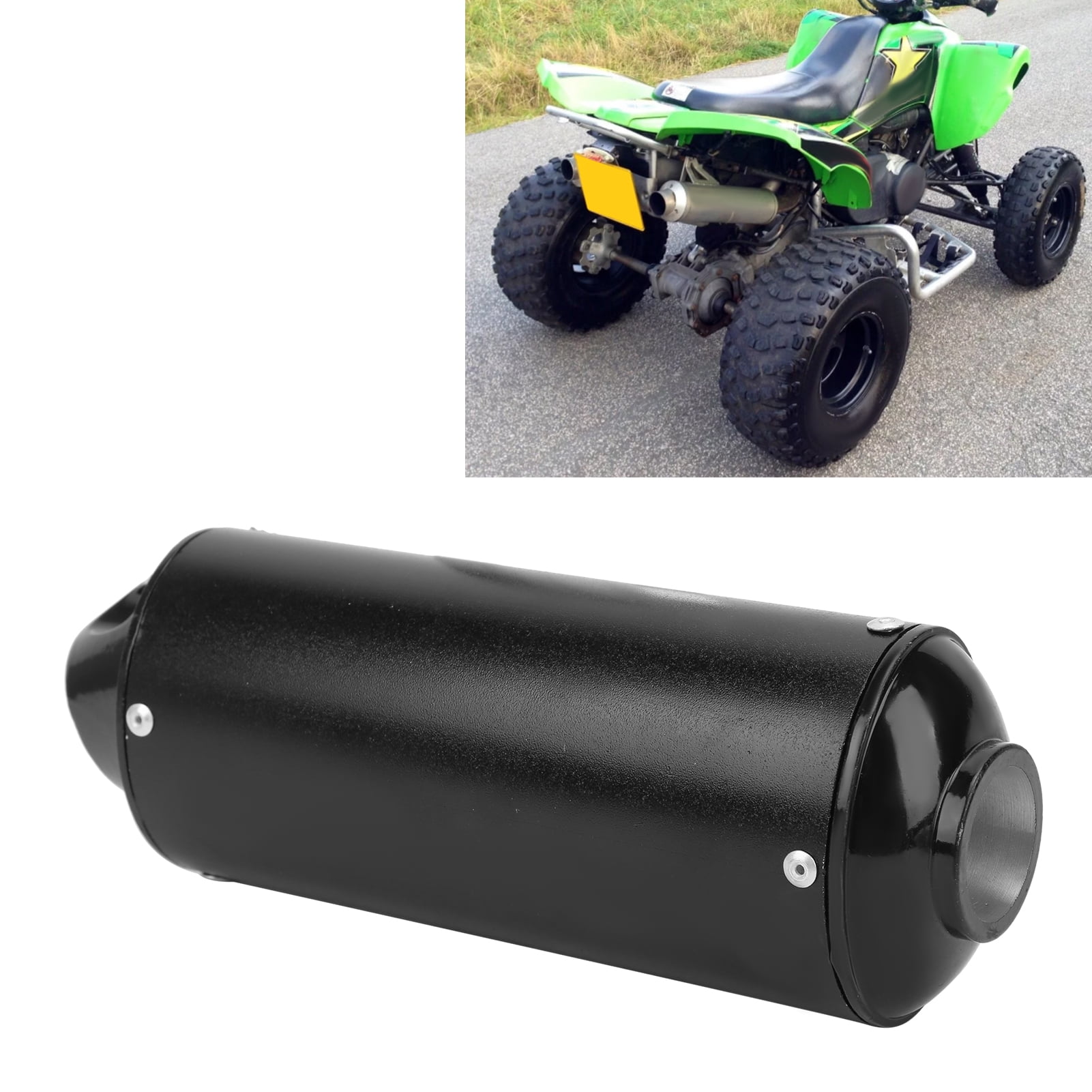 Motorcycle Exhaust Tip 32mm Exhaust Silencer Fit for 90cc 110cc 125cc 150cc 160cc ATV Pit Bike Motorcycle 1.3in Exhaust Pipe Muffler Silencer 