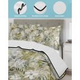 thumbnail image 4 of Tropical Leaf Twin XL Size Down Alternative Comforter, Lightweight Comforter Quilt Bedding Set with Pillow Shams Palm Leaves Plants Vintage Spring Green All Seasons Bed Comforter Duvet Insert 68"x98", 4 of 7