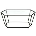 thumbnail image 3 of Evelyn&Zoe Beck 48" Wide Hexagonal Console Table, Blackened Bronze, 3 of 6