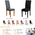 thumbnail image 4 of CJC Dining Chair Covers, Stretch Solid Color Seat Slipcovers, Universal Chairs Protector Covers, 4/6 Pack, 4 of 7